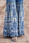 Rajdeep Ranawat_White Silk Printed Floral Vintage Ramona Sharara  _at_Aza_Fashions