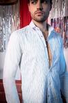 Buy_Abkasa_Blue Cotton Embroidery Amplifier Shirt _Online_at_Aza_Fashions