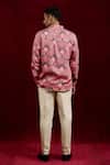 Shop_Gaurav Katta_Pink Modal Hand Painted Carnation Shirt _at_Aza_Fashions