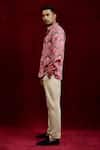 Gaurav Katta_Pink Modal Hand Painted Carnation Shirt _Online_at_Aza_Fashions
