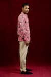 Buy_Gaurav Katta_Pink Modal Hand Painted Carnation Shirt _Online_at_Aza_Fashions