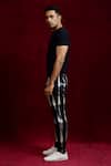 Buy_Gaurav Katta_Black Moda Silk Hand Paint Abstract Trouser _Online_at_Aza_Fashions
