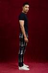 Shop_Gaurav Katta_Black Moda Silk Hand Paint Abstract Trouser _Online_at_Aza_Fashions