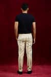 Shop_Gaurav Katta_Ivory Moda Silk Hand Paint Abstract Euphorbia Straight Fit Trouser _at_Aza_Fashions