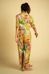 Shop_Label Reyya_Multi Color Rayon Staple Forest Lapel Collar Pattern Shirt With Pant _at_Aza_Fashions