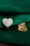 Shop_Sica Jewellery_White Embellished Heart Cubic Zirconia Bali Stud Earrings _at_Aza_Fashions