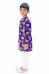 LIL DRAMA_Purple Viscose Printed Elephant Straight Kurta With Pant _Online_at_Aza_Fashions
