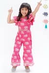 Buy_LIL DRAMA_Pink Viscose Printed Elephant Jumpsuit _at_Aza_Fashions