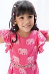 Buy_LIL DRAMA_Pink Viscose Printed Elephant Jumpsuit _Online_at_Aza_Fashions