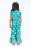 Shop_LIL DRAMA_Green Viscose Printed Elephant Belted Jumpsuit_at_Aza_Fashions