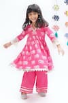 Buy Lil Drama Pink Viscose Gota Patti Elephant Print Anarkali With Pant at Aza Fashions Buy_Lil Drama_Pink Viscose Gota Patti Elephant Print Anarkali With Pant _at_Aza_Fashions