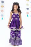 Buy Lil Drama Purple Viscose, Rayon Zari Elephant Print Kurta With Sharara at Aza Fashions Buy_Lil Drama_Purple Viscose, Rayon Zari Elephant Print Kurta With Sharara _at_Aza_Fashions