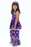 Lil Drama Purple Viscose, Rayon Zari Elephant Print Kurta With Sharara Online at Aza Fashions Lil Drama_Purple Viscose, Rayon Zari Elephant Print Kurta With Sharara _Online_at_Aza_Fashions