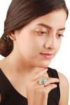 Buy_Sangeeta Boochra_Silver Plated Stones Handcrafted Ring _Online_at_Aza_Fashions