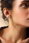 Buy_Varnika Arora_Gold Plated Geometric Earrings _at_Aza_Fashions