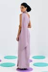Shop_Pleats By Aruni_Purple Crepe One Shoulder Pleated Gown _at_Aza_Fashions