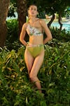 Buy_Tizzi_Green Wonder Fabric (80% Polyamide And 20% Elastane) Printed Acacia Bikini Set _at_Aza_Fashions