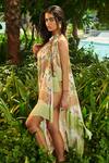 Tizzi_Green Printed Forest Stream Sarong _Online_at_Aza_Fashions