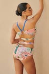 Shop_Tizzi_Multi Color Wonder Fabric Print Sledge Cross-over Bikini Set  _at_Aza_Fashions