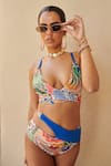 Shop_Tizzi_Multi Color Wonder Fabric Print Sledge Cross-over Bikini Set  _Online_at_Aza_Fashions