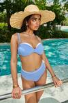 Shop_Tizzi_Blue Polyamide Plunge , Sweetheart Calico Multi-strap Bikini Set_Online_at_Aza_Fashions