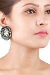 Buy_Sangeeta Boochra_Silver Plated Stones Peacock Embellished Earrings _at_Aza_Fashions