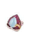 Shop_Tsara_Blue Crystal Ring_at_Aza_Fashions