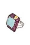 Shop_Tsara_Blue Crystal Ring _at_Aza_Fashions