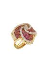 Shop_Tsara_Red Crystal Ring _at_Aza_Fashions