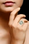 Buy_Tsara_Green Crystal Ring _at_Aza_Fashions