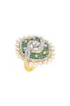 Shop_Tsara_Green Crystal Ring _at_Aza_Fashions