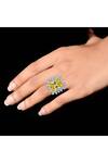 Buy_Tsara_Yellow Crystal Ring _at_Aza_Fashions