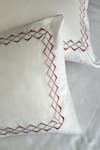 Shop_Sadyaska_White 100% Cotton Thread Embroidered Cube Work Bedsheet Set _Online_at_Aza_Fashions