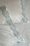 Buy_Sadyaska_White 100% Cotton Thread Embroidered Curl Bedsheet Set_Online_at_Aza_Fashions