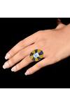 Buy_Tsara_Black Crystal Ring_at_Aza_Fashions