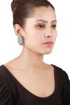 Buy_Sangeeta Boochra_Silver Plated Stones Embellished Earrings _at_Aza_Fashions