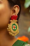Buy_Kanyaadhan By Dhirajaayushi_Multi Color Beads Ghungroo Drops Dangler Earrings _at_Aza_Fashions