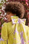 Shop_ZiP by Payal & Zinal_Purple Cotton Print Geometric Turtle Neck Collar Miss Lavish Dress_at_Aza_Fashions