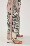 Koai Pink Cotton, Poplin Floral Pattern Wide Legged Pant Online at Aza Fashions Koai_Pink Cotton, Poplin Floral Pattern Wide Legged Pant _Online_at_Aza_Fashions