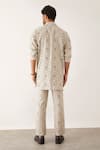 Shop_Son of A Noble Snob_Ivory 100% Linen Printed Balance Cai Shirt And Trouser Set  _at_Aza_Fashions