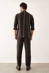 Shop_Son Of A Noble Snob_Black Linen Hama Shacket And Trouser Set_at_Aza_Fashions