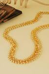 Shop_Smars Jewelry_Gold Plated Pearl Layered Long Mala_at_Aza_Fashions
