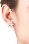 Buy_Sangeeta Boochra_Gold Plated Stones Floral Cut-out Stud Earrings _at_Aza_Fashions