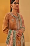 Priyanka Singh_Gold Tissue Organza Embroidered Zardosi Round Kurta Salwar Set _Online_at_Aza_Fashions