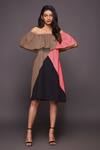 Buy_Deepika Arora_Black Cotton Off-shoulder Midi Dress _at_Aza_Fashions