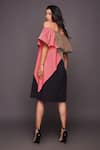 Shop_Deepika Arora_Black Cotton Off-shoulder Midi Dress _at_Aza_Fashions