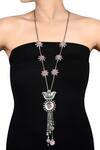 Buy_Tribe Amrapali_Silver Plated Enamel Talisman Charm Necklace _at_Aza_Fashions