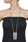 Buy Tribe Amrapali Silver Plated Enamel Oxidised Pendant Necklace at Aza Fashions Buy_Tribe Amrapali_Silver Plated Enamel Oxidised Pendant Necklace _at_Aza_Fashions