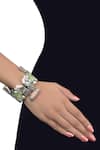 Buy Tribe Amrapali Silver Plated Enamel Oxidized Cuff Bracelet at Aza Fashions Buy_Tribe Amrapali_Silver Plated Enamel Oxidized Cuff Bracelet _at_Aza_Fashions