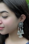 Buy_Heer-House Of Jewellery_Silver Plated Pearls Dolaa Jhumki Drop Earrings_at_Aza_Fashions